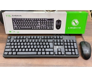 Combo  Keyborad + Mouse Văn Phòng Limeidie T15 USB Màu Đen