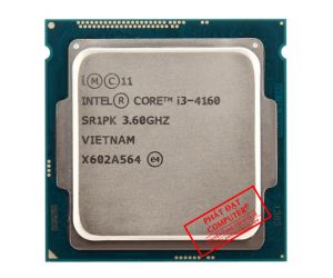 CPU SK 1150 Intel Core i3-4160 Tray (3.6GHz, 2 nhân, 4 luồng, 3MB, 54W)