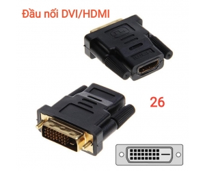 Đầu chuyển DVI 24+1 to HDMI 4cm (DVI đực sang HDMI cái)