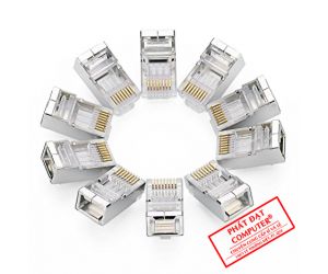 Đầu mạng RJ45 Vỏ kim loại Chống nhiễu loại tốt CAT5 (100c)