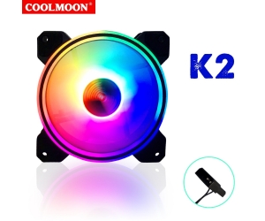 Fan case 12cm COOLMOON K2 LED