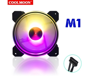 Fan case 12cm COOLMOON M1 LED RGB (Fan lẻ lắp thêm cho bộ kit)