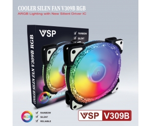 Fan Case 12cm VSP V309B Led RGB (Tự Chuyển màu)
