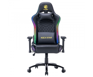 Ghế gaming E-DRA ROCK START RGB EGC223 Black Chính hãng (Có dãy đèn RGB)