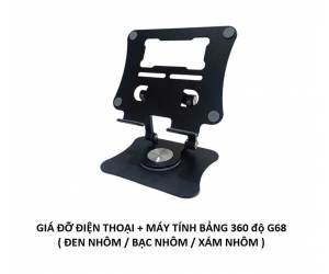 Giá đỡ điện thoại + máy tính bảng 360 độ G68