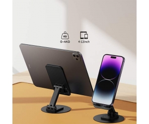Giá đỡ điện thoại, máy tính bảng nhựa ABS RT-US09 Black (101x88x25mm)