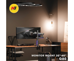  Giá đỡ LCD (Monitor Arm) NORTH BAYOU G80 Dark Gray (32'-60', 2-20kg, Kẹp bàn, Có sẵn LED RGB) Chính hãng