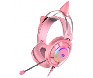 Headphone DAREU EH469 Pink Chính hãng (Kèm tai mèo) (Jack cắm USB 7.1)