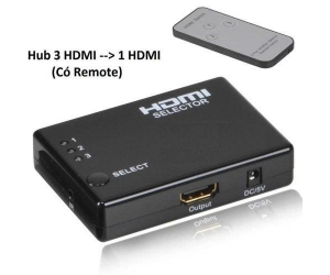 Hub 3HDMI ra 1HDMI (Có Remote) 