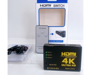 Hub 3HDMI ra 1HDMI Ultra HD 4k,Có dây nguồn