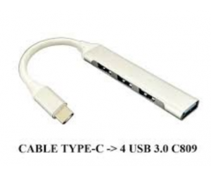 Hub Type-C ra USB 3.0 C809 (Type-C ra 4 USB) FV