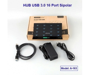 HUB USB 3.0 16 port A-163 Sipolar RN (190x128x26mm, 5V 500mA, 5V-5A)
