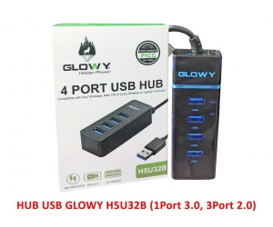 Hub USB 3.0 4 port GLOWAY H5U3B Black Chính hãng