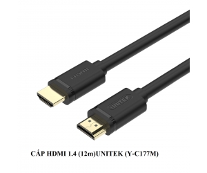 Cable HDMI 12m UNITEK YC 177 4K (Dây tròn trơn, hàng cao cấp)