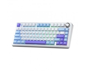 Keyboard AULA F75 Blue-White-Purple (Phím cơ,  80 keys, Tripple-Mode, Reaper Switch, Kèm USB Type-C)