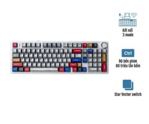 Keyboard AULA F99 PRO Comic Chính hãng FV (Phím cơ, 99 keys, Star Vector Switch, TRIPLE-MODE) 
