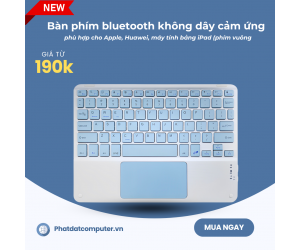  Keyboard Bluetooth ko dây cảm ứng phù hợp cho Apple, Huawei, máy tính bảng iPad (phím vuông) BH12T - Blue