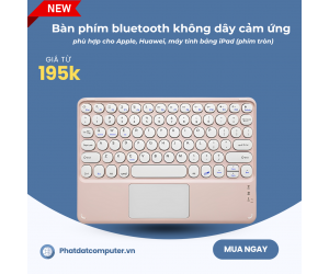  Keyboard Bluetooth không dây cảm ứng phù hợp cho Apple, Huawei, máy tính bảng iPad (phím tròn) - Pink