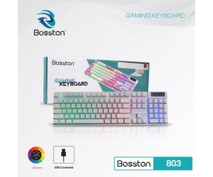 Keyboard BOSSTON 803 Blue White LED USB
