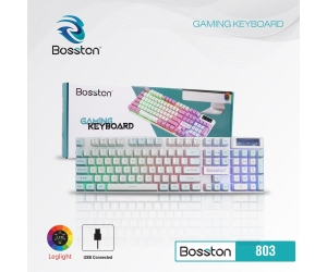 Keyboard BOSSTON 803 White Blue LED USB