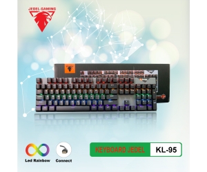 Keyboard JEDEL KL-95 LED Chính hãng (Phím cơ, Blue switch, 8 chế độ LED, Kèm kê tay)