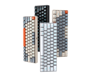 Keyboard ko dây T-WOLF T30 Cream Gray Chính hãng (Phím cơ, 63 key, Blue Switch, 22 chế độ LED, Pin sạc, Bluetooth v..., Wireless 2.4GHz)