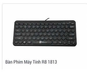 Keyboard mini R8 KB1813 Đen (USB)