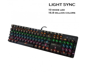 Keyboard RAINBOW-GEAR V8 (Phím cơ, Blue Switch, 10 chế độ LED, Hotswap)