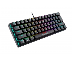 Keyboard T-WOLF T61 Black Chính hãng (Phím cơ, 61 key, Blue Switch, 12 chế độ LED)