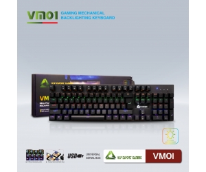 Keyboard VSP VM01 Black USB Chính hãng (Phím cơ, Blue switch, 13 chế độ LED, Hotswap)