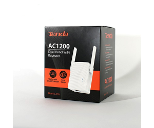 Kích sóng TENDA A18 Chính hãng (Repeater 2 băng tần, 2 anten, 1200Mbps, có cổng LAN