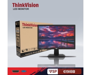 LCD 19'' VSP E1918B Chính hãng (LED - VGA, HDMI 1440x900, 60Hz, Kèm cáp VGA) + Tặng Webcam + Tặng Mouse ko dây VISION Q1