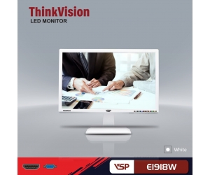LCD 19'' VSP E1918W White Chính hãng (LED - VGA, HDMI 1440x900, 60Hz, Kèm cáp VGA, Treo tường) + Tặng Webcam + Tặng Mouse ko dây VISION Q1