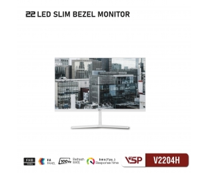 LCD 21.45” VSP V2204H White Chính hãng (VA - VGA, HDMI, 1920x1080, 100Hz, Kèm cáp HDMI)