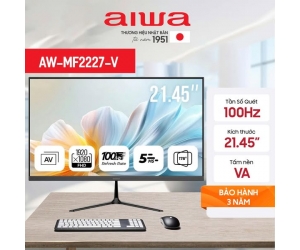 LCD 21.5' AIWA AW-MF2227-V  Chính hãng FV (VA-HDMI, VGA, 1920 x 1080, 100Hz, 3 cạnh viền mỏng, treo tường)