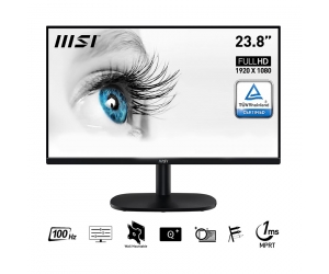 LCD 23.8' MSI PRO MP245V Chính hãng (VA - VGA, HDMI, 1920x1080, 100Hz, 3 cạnh viền mỏng, Kèm cáp HDMI, Treo tường)