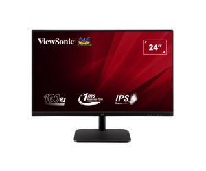  LCD 23.8” ViewSonic VA2432-h Black Chính hãng (IPS - VGA, HDMI, 1920x1080, 100Hz, 3 cạnh viền mỏng, Kèm cáp HDMI, Treo tường) 