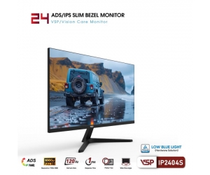 LCD 23.8' VSP IP2404S Black Chính hãng (BOE ADS/IPS - VGA, HDMI, 1920x1080, 120Hz, 3 cạnh viền mỏng, Kèm cáp HDMI, Treo tường) + TẶNG MOUSE Q1