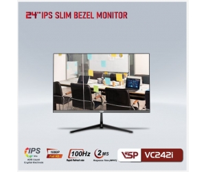 LCD 23.8'' VSP VC242i Black Chính hãng (IPS- DP, HDMI, 1920x1080, 100Hz, 3 cạnh viền mỏng, Kèm cáp HDMI, Treo tường) + Tặng Mouse FD E650 (Liên hệ NVKD để nhận giá tốt hơn)