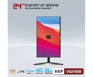 LCD 23.8'' VSP VG248B Chính hãng (IPS - HDMIx2, DP, 1920x1080, Có Loa, 165Hz, Kèm HDMI)(Liên hệ nhân viên kinh doanh để được giá tốt hơn)