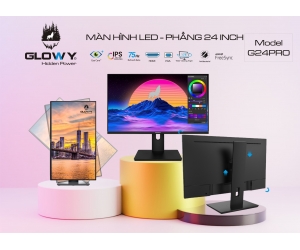 LCD 24' GLOWAY G24PRO Màn hình Xoay 90độ Chính Hãng (IPS -VGA, HDMI, 1920x1080, 75Hz, 3 cạnh viền mỏng, Kèm cáp HDMI, Treo tường, Chuyên đồ họa)