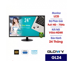 LCD 24' GLOWAY GL24 Chính hãng (LED - VGA, HDMI, 1440x900, 75Hz, Kèm cáp HDMI) 