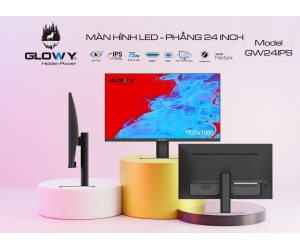 LCD 24' GLOWAY GLW24IPS Chính hãng (IPS - VGA, HDMI, 1920x1080, 75Hz, 3 cạnh viền mỏng, Kèm cáp HDMI, Treo tường, Chuyên đồ họa)