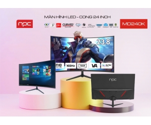 LCD 24' NPC MD240K Black Chính hãng (Cong, VA - HDMI, 1920x1080, 165Hz, 3 cạnh viền mỏng, Treo tường)