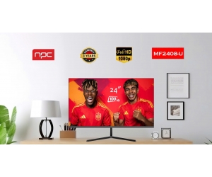 LCD 24' NPC MF2408-U Black Chính hãng (Phẳng, VA - HDMI, VGA, 1920x1080, 100Hz, 3 cạnh viền mỏng, Kèm cáp HDMI, Treo tường)