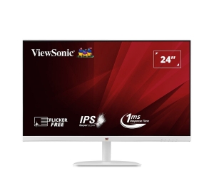 LCD 24' ViewSonic VA2432-H-W White Chính hãng (IPS, VGA, HDMI, 1920x1080, 100Hz, 1ms, 3 cạnh viền mỏng, Kèm cáp HDMI, Treo tường)