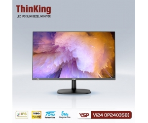 LCD 23.8'' VSP IP2403SB Chính hãng (IPS - VGA, HDMI, 1920X1080, 75Hz, 3 cạnh viền mỏng, Kèm cáp HDMI, Treo tường) + Tặng Headphone GH-X1