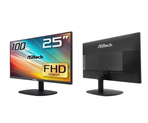 LCD 24.5' ASROCK CL25FF Chính hãng (IPS - VGA, HDMI, 1920x1080, 100Hz, Kèm cáp HDMI, Treo tường)