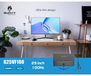 LCD 25' GLOWAY G25VF100 Chính hãng (VA - VGA, HDMI, 1920x1080, 100Hz, 3 cạnh viền mỏng, Kèm cáp HDMI, Treo tường, Chuyên đồ họa)