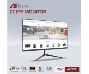 LCD 27' AIVISION A273FS BLack Chính hãng (IPS-HDMI, VGA, 1920x1080, 100Hz, Kèm cáp HDMI, Treo tường, BH 36T) 